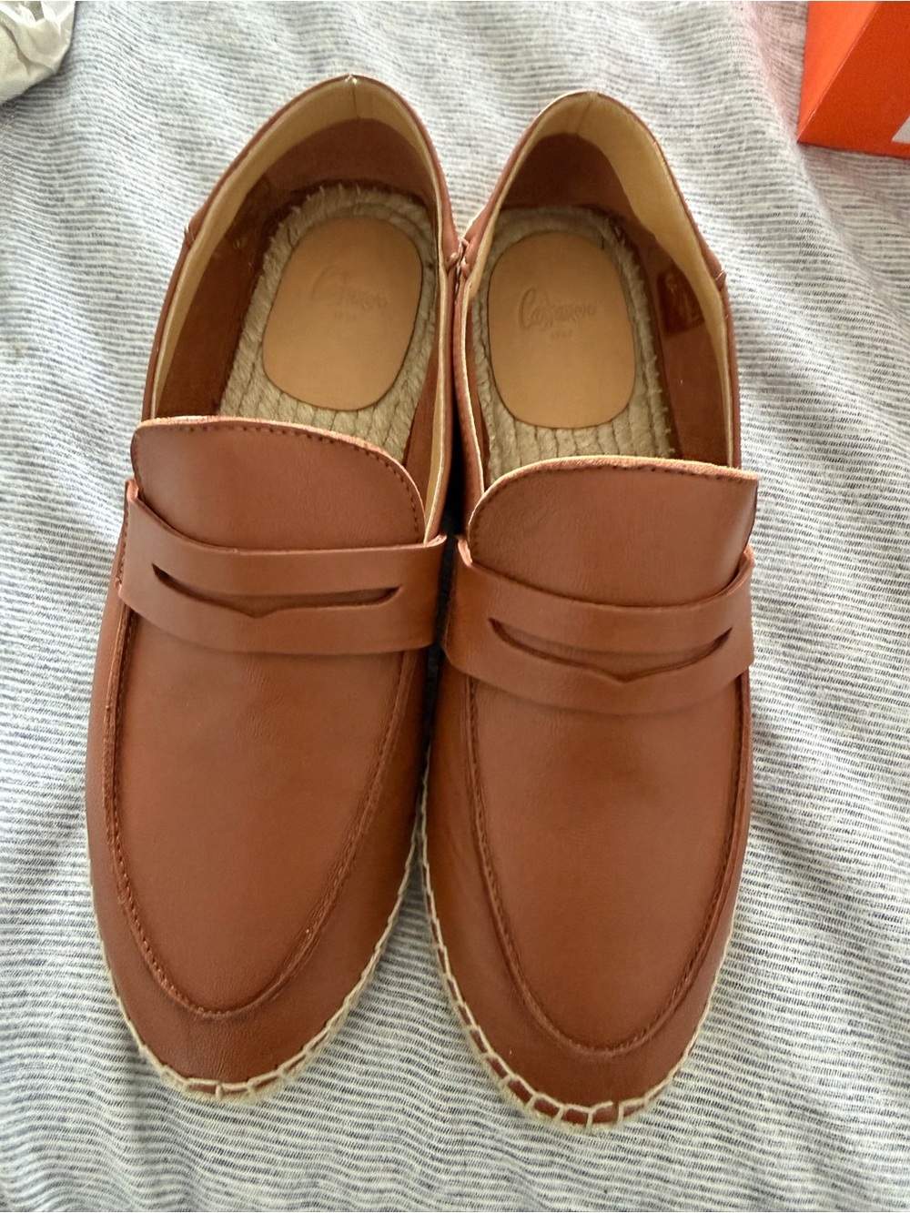 Castaner Men's Tan Leather Penny-Style Loafers